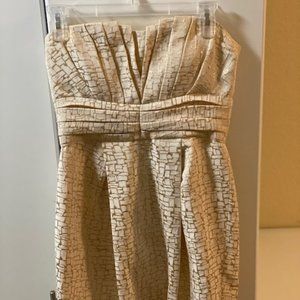 Manoukian Mini Dress - golden geometric